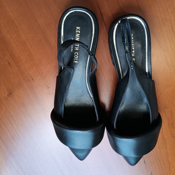 Women's Pointy Toe Leather Slingback Mules by Kenneth Cole - Picture 2 of 7